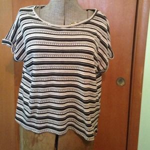Black and White Striped Top