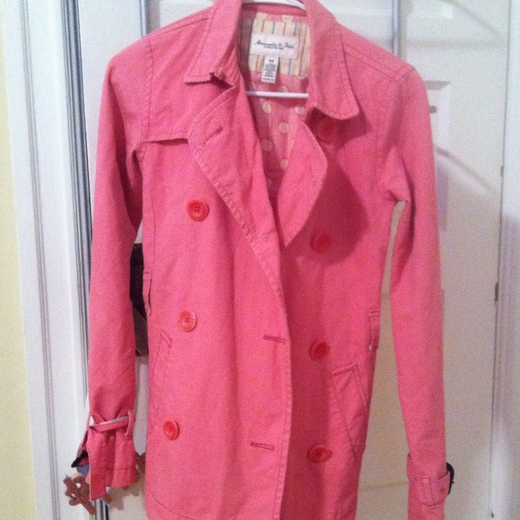 Abercrombie & Fitch pink trench coat