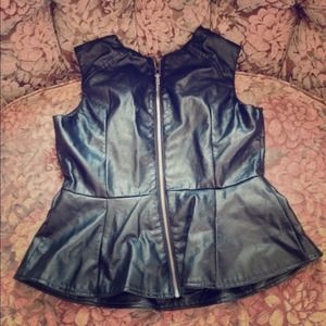 Black pleather top!
