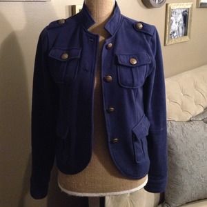 Military Navy Blue Sweatshirt material jacket