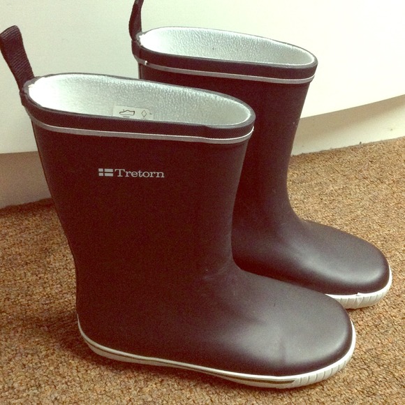 Tretorn Black Rubber Rain Boots - Picture 1 of 2
