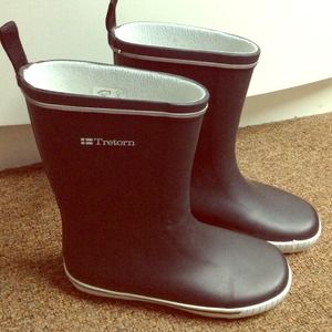 Tretorn Black Rubber Rain Boots
