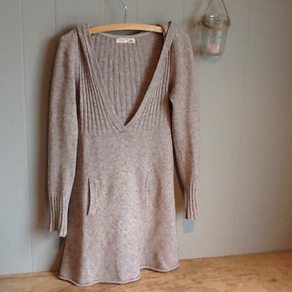 Hooded sweater dress