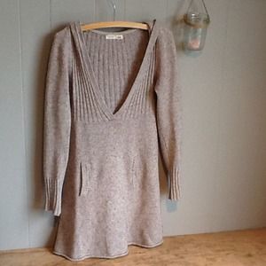 Hooded sweater dress