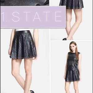 NEW LISTING!! 1.STATE laser cut faux leather skirt