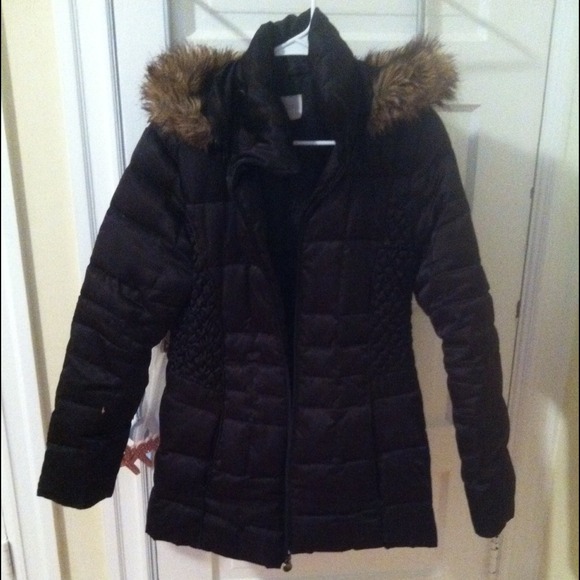 Used Laundry down and faux fur coat