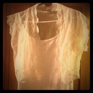 Free people adorable sheer lace shirt