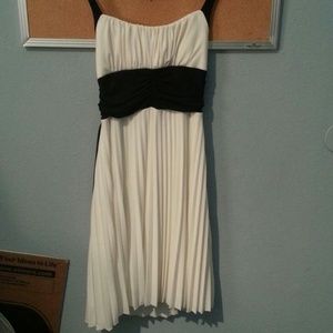 Halter top black and white dress