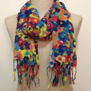 Bright Floral Scarf
