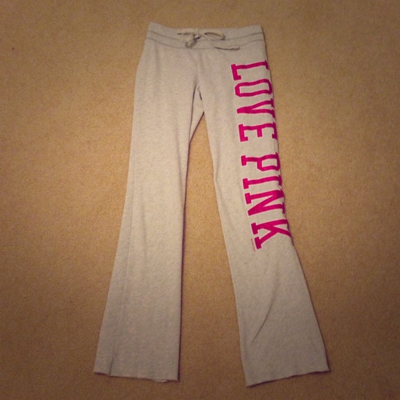 Victoria's Secret Other - Victoria's Secret gray pink sweatpants XS
