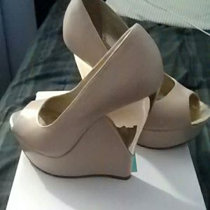 Cream Wedges Heels