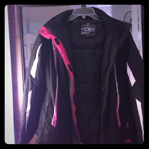CB Sport ski jacket hot pink and black