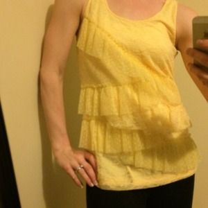 Yellow lace tank!