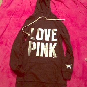 Charcoal VS Love PINK boyfriend hoodie