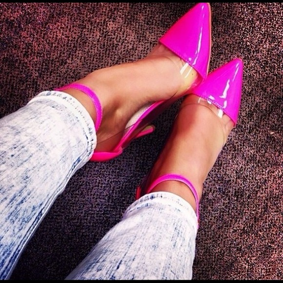 Hot Pink Pointed Heels