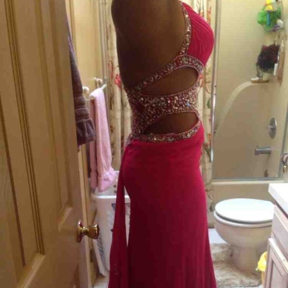 Hot pink gown