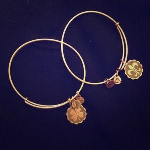 Alex & Ani Fleur de Lis and Shamrock Bangles