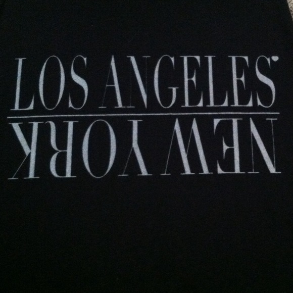 Brandy melville  black Los Angeles New York top! - Picture 2 of 3
