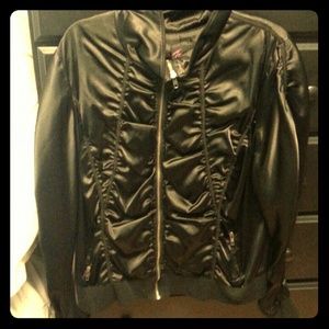 Black satin jacket