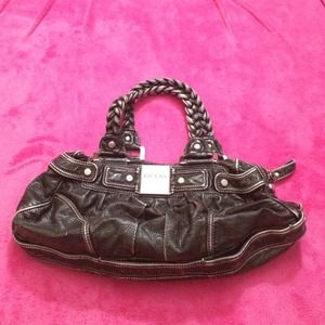 Guess dark leather handbag