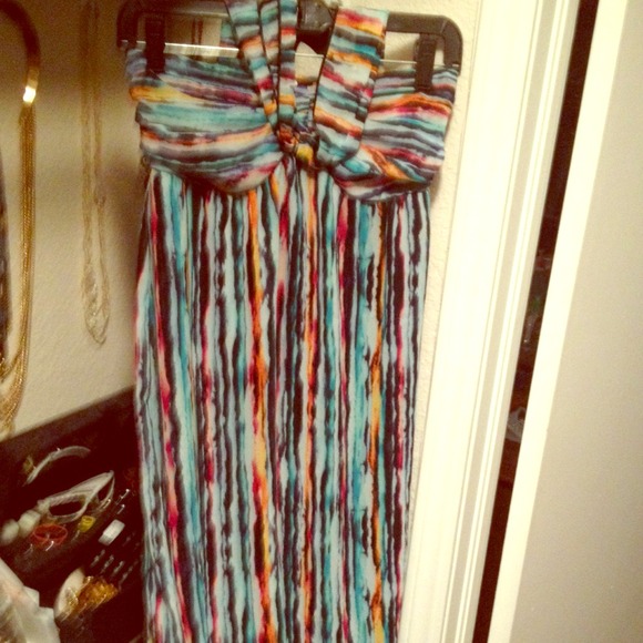 Multi Colored Striped Maxi Dress