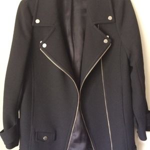 Zara Biker Moto Wool Jacket S