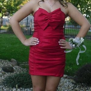 Red formal dress