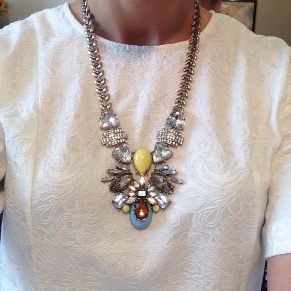 Rhinestone statement necklace choker chain