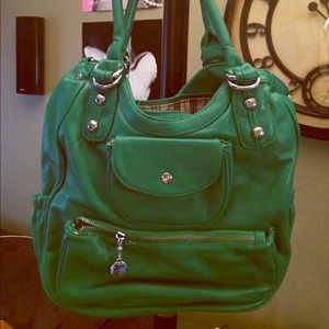 Green handbag bought in Rio de Janeiro, Brazil