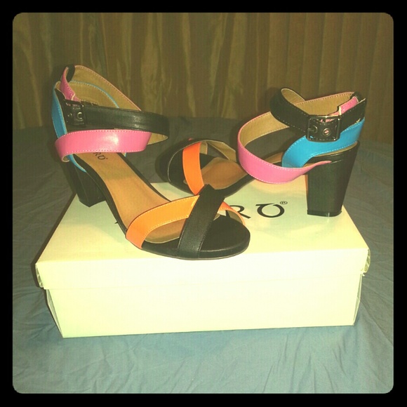 Shoes - *New* Multi-Colored Strappy Heels