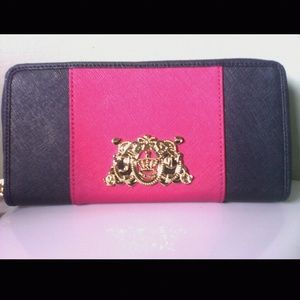 SOLD! More Coming! Juicy Couture Pink/Navy Wallet