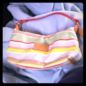 Coach small multi color purse