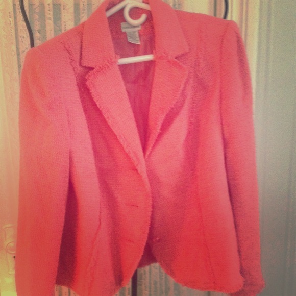 Salmon colored Blazer. Perfect for Spring!