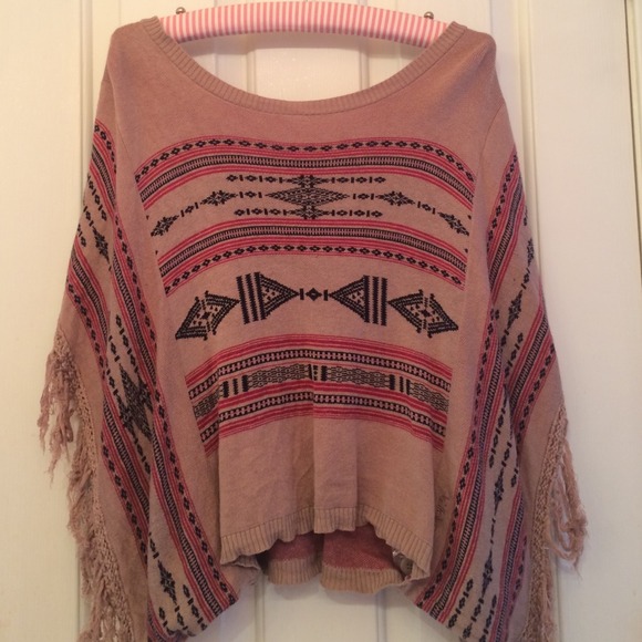 🚫SOLD🚫Billabong Western Style Poncho Sweater