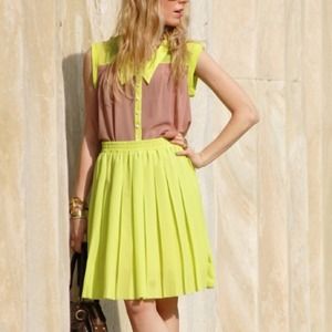 ❌SOLD❌Anthropologie O by Organics neon skirt