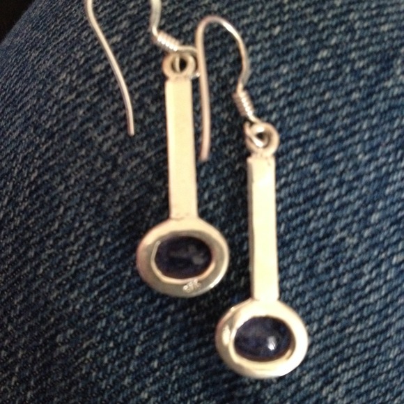 AMETHYST   IN THIS PRETTY ST SILVER 925 earrings✌️ - Picture 2 of 2