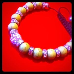 Green and silver swarvoski bracelet