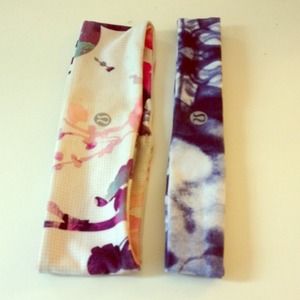 Bundled set of springtime LULULEMON headbands.