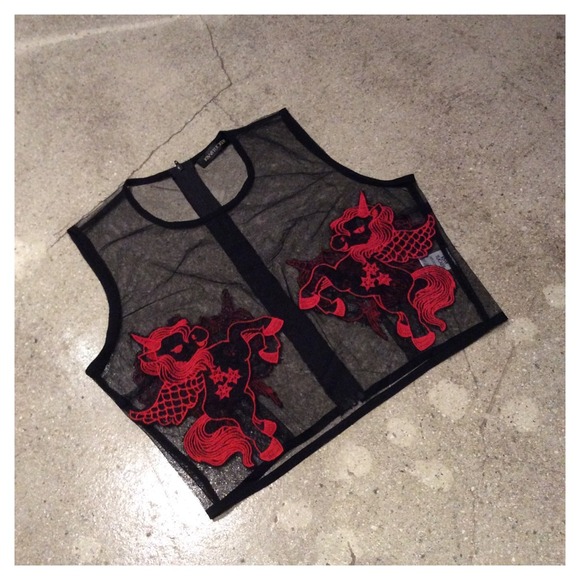 LF Tops - 🔻SUPER DISCOUNT🔻LF Kiwi Tucker Mesh Crop