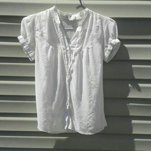Cream sheer top