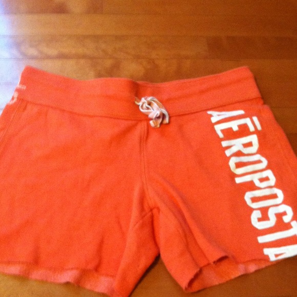 Orange Aeropostale cut off shorts