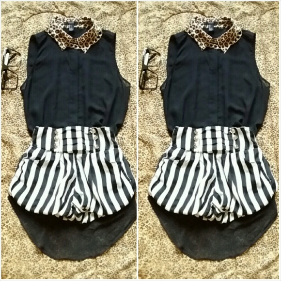 High-low Button Up Blouse