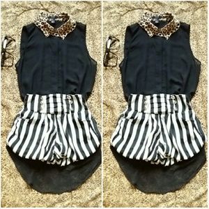 High-low Button Up Blouse