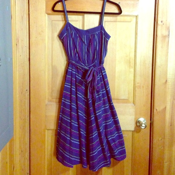 Urban Outfitters Dresses & Skirts - Navy striped midi dress