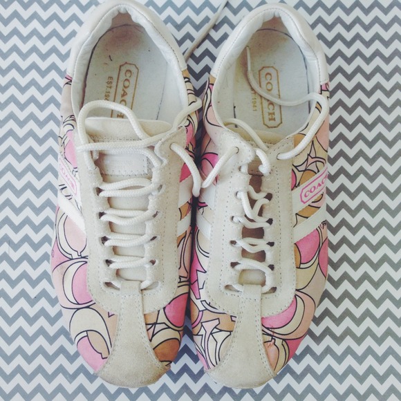 Coach Shoes - ⬇️REDUCED⬇️ Pink Coach Logo Shoes