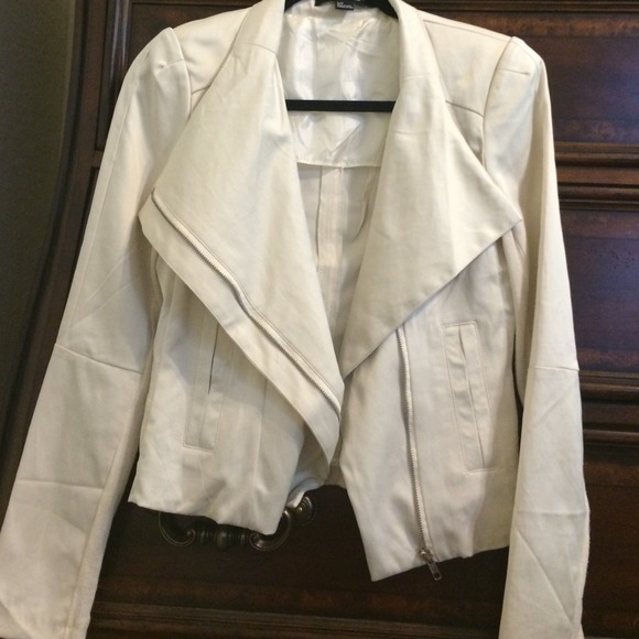 Beige Moto Jacket