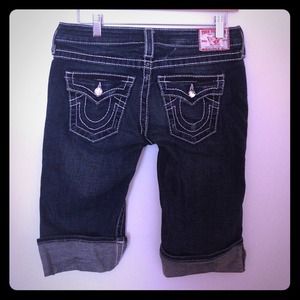 True Religion Bermuda Shorts with Crystals