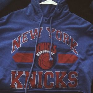 New York Knicks long sleeve w/ hoodie crop top