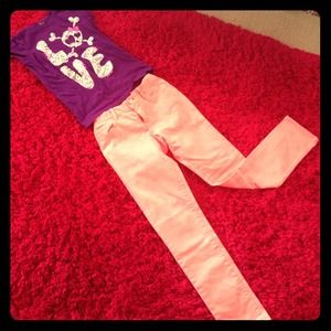 Girls Orange Skinny Jeans - GAP Kids