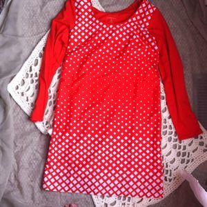 ♥NWT size M Bass dress. Orange/red